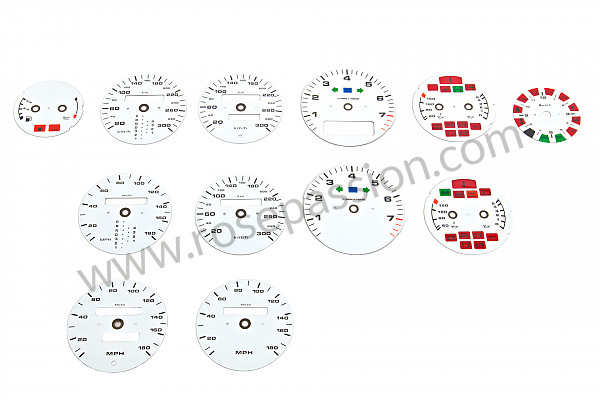 P87295 - Fondo de cuentakilómetros de color (kit completo) para Porsche 993 / 911 Carrera • 1996 • 993 rs • Coupe • Caja manual de 6 velocidades