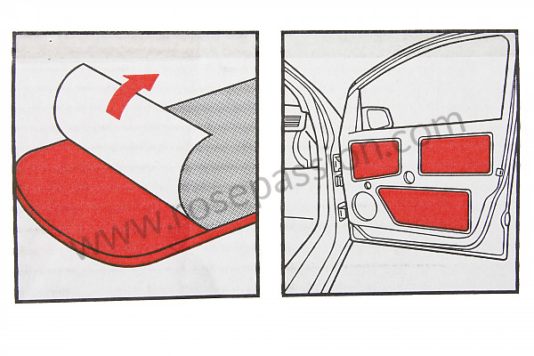 P87570 - Placa insonorizante de habitáculo (las 6) para Porsche 356 pré-a • 1954 • 1500 (546) • Speedster pré a • Caja manual de 4 velocidades