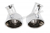 P87614 - Pair of stainless steel silencer tailpipes for Porsche 996 / 911 Carrera • 1999 • 996 carrera 4 • Coupe • Manual gearbox, 6 speed