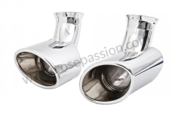P87614 - Pair of stainless steel silencer tailpipes for Porsche 996 / 911 Carrera • 2001 • 996 carrera 4 • Cabrio • Automatic gearbox