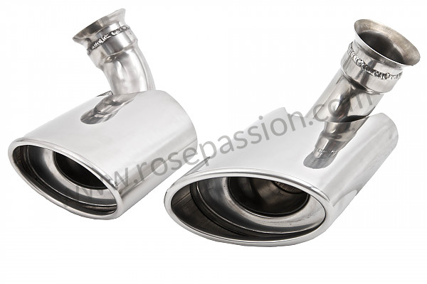 P87615 - Pair of stainless steel silencer tailpipes for Porsche 996 / 911 Carrera • 2005 • 996 carrera 2 • Cabrio • Automatic gearbox
