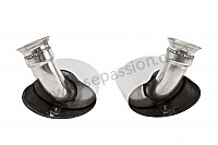 P87615 - Pair of stainless steel silencer tailpipes for Porsche 