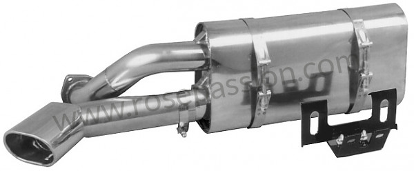 P87620 - Special sports stainless steel silencer 1 oval outlet for Porsche 911 G • 1975 • 2.7s • Coupe • Automatic gearbox