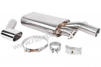 P87630 - Sports stainless steel final silencer 1 oval outlet on left for Porsche 911 Turbo / 911T / GT2 / 965 • 1986 • 3.3 turbo • Coupe • Manual gearbox, 4 speed