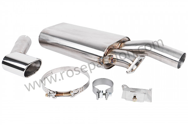 P87630 - Sports stainless steel final silencer 1 oval outlet on left for Porsche 911 Turbo / 911T / GT2 / 965 • 1988 • 3.3 turbo • Targa • Manual gearbox, 4 speed