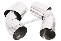 P87631 - Sports stainless steel final silencer 2 outlets left-right for Porsche 911 Turbo / 911T / GT2 / 965 • 1975 • 3.0 turbo • Coupe • Manual gearbox, 4 speed