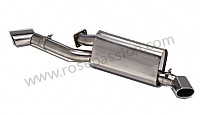 P87639 - Sports stainless steel final silencer 2 outlets left-right for Porsche 911 Turbo / 911T / GT2 / 965 • 1993 • 3.6 turbo • Coupe • Manual gearbox, 5 speed