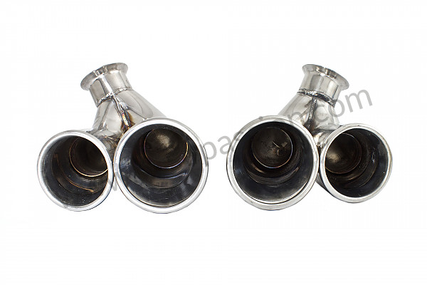P92727 - Pair of double stainless steel exhaust tailpipes for Porsche 996 / 911 Carrera • 2002 • 996 carrera 2 • Targa • Automatic gearbox