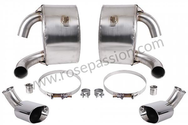 P92768 - Pair of super sports stainless steel silencers for Porsche 993 Turbo • 1996 • 993 turbo • Coupe • Manual gearbox, 6 speed