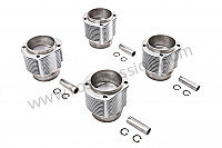P98069 - Kit of sports pistons and cylinders 1,750 cc for Porsche 356a • 1956 • 1600 s (616 / 2) • Speedster a t1 • Manual gearbox, 4 speed