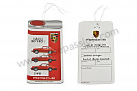 P213598 - Étiquette changement huile 20w50 pour Porsche 911 Classic • 1968 • 2.0t • Coupe • Boite manuelle 4 vitesses