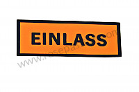 P106795 - Décalque "einlass" filtre fram fonds gris 356 (écriture en majuscule) pour Porsche 