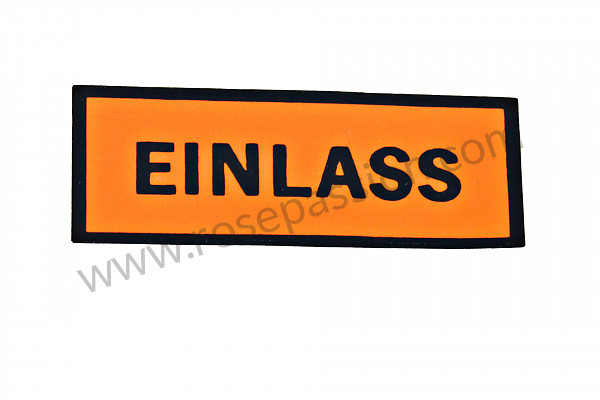 P106795 - "einlass" transfer for fram filter grey background 356 (capital letters) for Porsche 356C • 1964 • 1600 sc (616 / 16) • Coupe karmann c • Manual gearbox, 4 speed