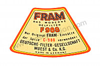 P129343 - Fram oil filter transfer on top and at centre for Porsche 356a • 1956 • 1300 (506 / 2) • Speedster a t1 • Manual gearbox, 4 speed