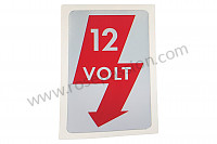 P129347 - Autocolante 12 volts para 356 com opção de 12 volts para Porsche 356C • 1965 • 1600 sc (616 / 16) • Coupe karmann c • Caixa manual 4 velocidades