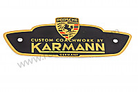 P129332 - Logótipo de fabricante de carroçarias "karmann" 356 bt5 / bt6 para Porsche 356a • 1957 • 1500 carrera gs (547 / 1) • Cabrio a t2 • Caixa manual 4 velocidades