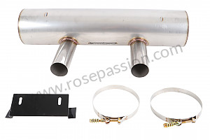 Stainless steel sports exhaust system 914 for Porsche 914 • 1970 • 914 / 6 • Manual gearbox, 5 speed