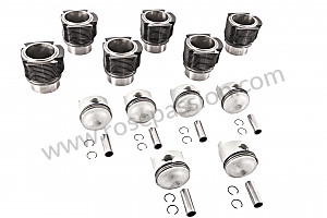 Cylinder pistons / rings for Porsche 914 • 1971 • 914 / 6 • Automatic gearbox