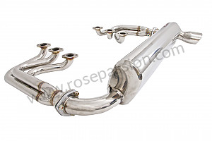 Stainless steel spaghetti exhaust kit + stainless steel silencer for Porsche 964 / 911 Carrera 2/4 • 1990 • 964 carrera 2 • Coupe • Automatic gearbox