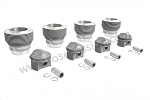 Cylinder pistons / rings for Porsche 356C • 1964 • 2000 carrera gs (587 / 1) • Coupe c • Manual gearbox, 4 speed