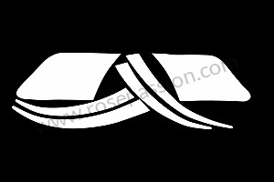 Logotipo parapiedras autoadehesivo para Porsche 968 • 1994 • 968 • Cabrio • Caja manual de 6 velocidades