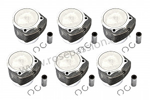 Cylinder pistons / rings for Porsche 911 Turbo / 911T / GT2 / 965 • 1987 • 3.3 turbo • Cabrio • Manual gearbox, 4 speed