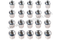 Set d&acute;&eacute;crous de roue (20 unit&eacute;s) aluminium argent   (P68733) pour Porsche