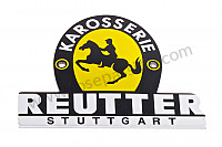P129327 - Logo carrosseriebouwer 'reutter stuttgart' 356 53-55 voor Porsche 356B T6 • 1962 • 1600 (616 / 1 t6) • Coupe reutter b t6 • Manuele bak 4 versnellingen
