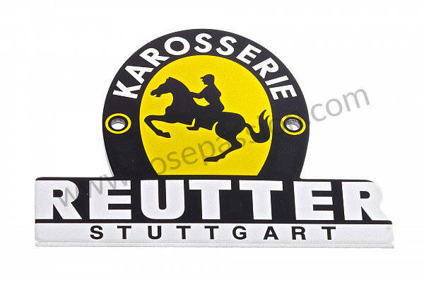 P129327 - Logo carrosseriebouwer 'reutter stuttgart' 356 53-55 voor Porsche 356B T5 • 1960 • 1600 s (616 / 2 t5) • Roadster b t5 • Manuele bak 4 versnellingen