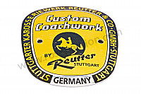 P129328 - Logo carrosseriebouwer 'reutter stuttgart' voor Porsche 356a • 1957 • 1600 s (616 / 2 t2) • Coupe a t2 • Manuele bak 4 versnellingen