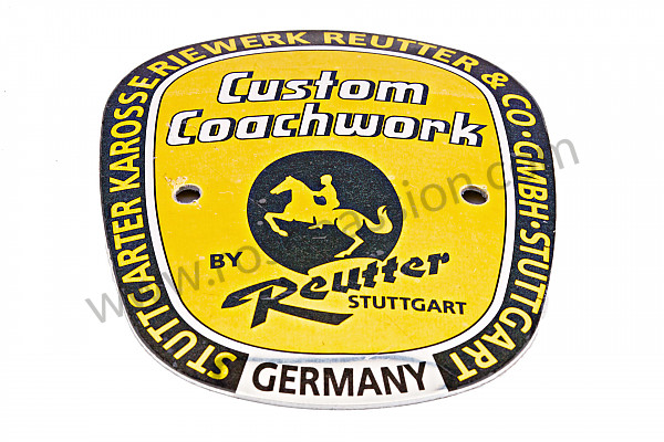 P129328 - Logo du carrossier '"reutter stuttgart" 356a 55-59 et 356 BT5 pour Porsche 356a • 1956 • 1500 carrera gs (547 / 1) • Coupe a t1 • Boite manuelle 4 vitesses