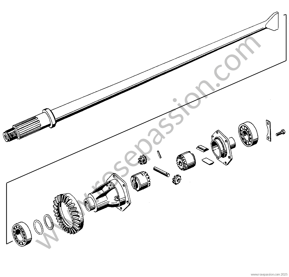 Clutch / gearbox parts / Diagrams for Porsche 356C / 1964 / 1600 sc ...