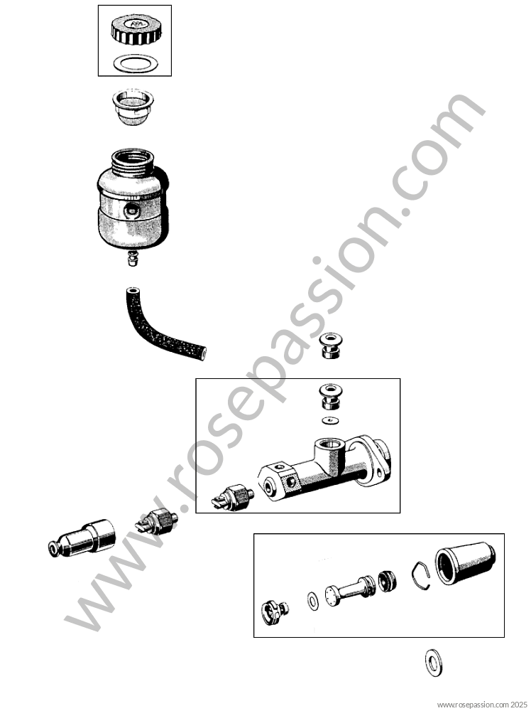 Braking / Diagrams for Porsche 356C / 1965 / 1600 sc (616 / 16) / Coupe ...