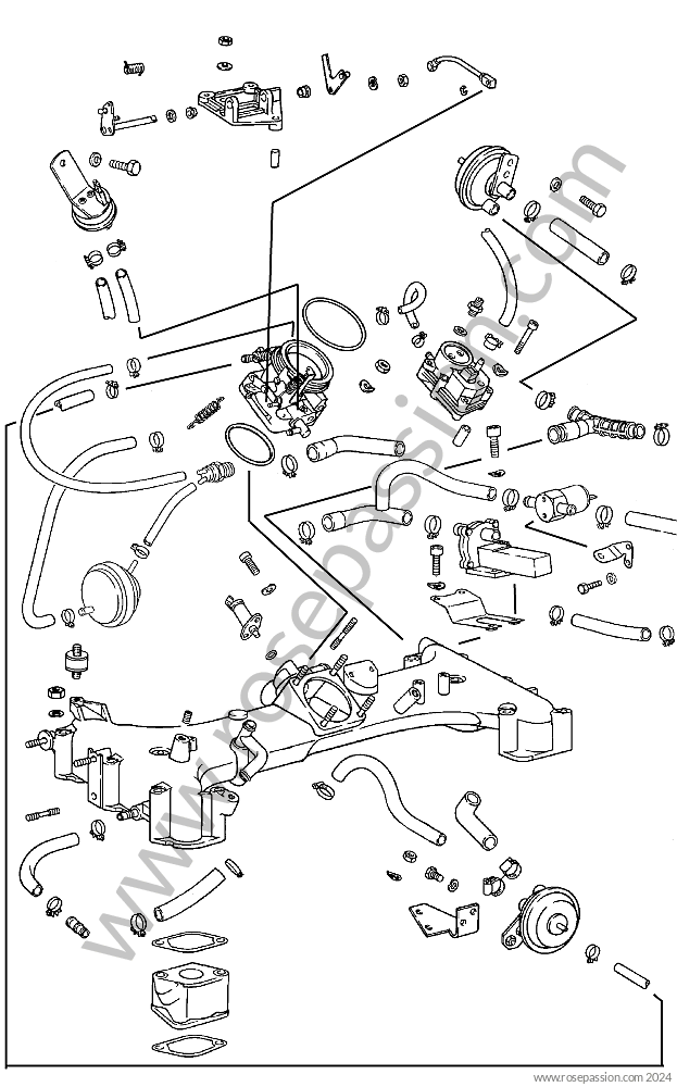 Engine and fuel feed / Diagrams for Porsche 911 Turbo / 911T / GT2 ...