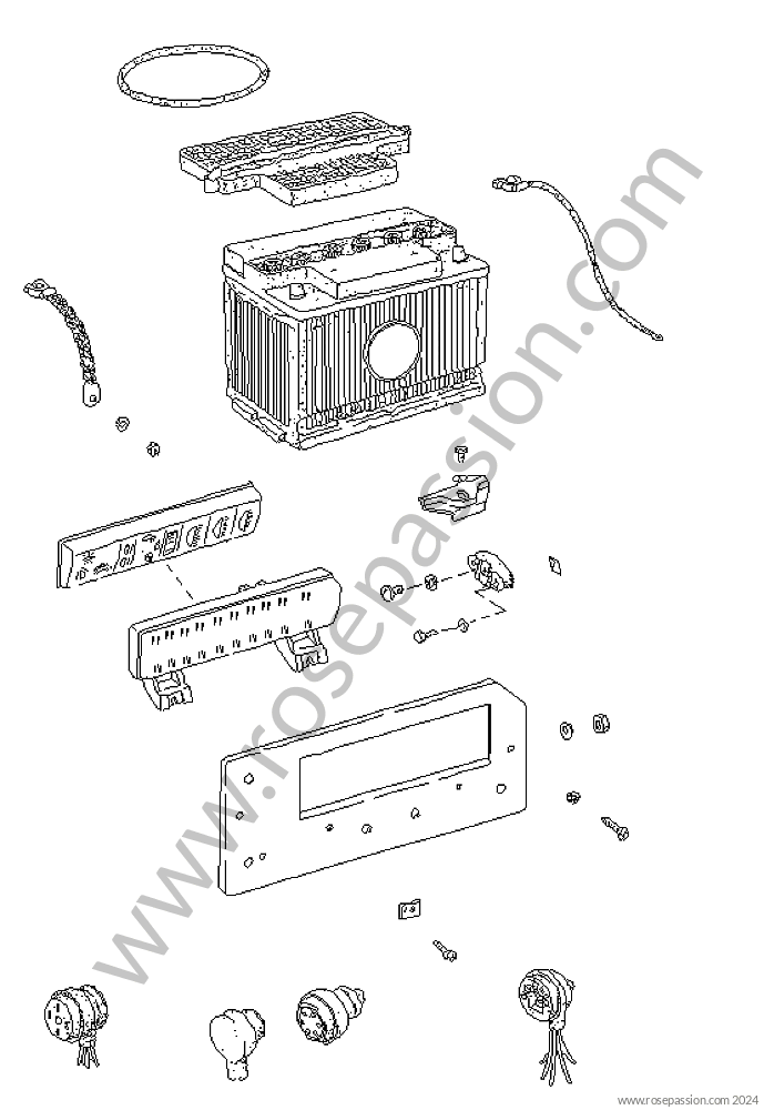 Engine ignition / starter / alternator / Diagrams for Porsche 914
