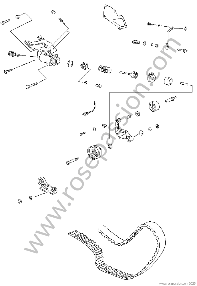 Engine and fuel feed / Driving mechanism camshaft for Porsche 928 ...