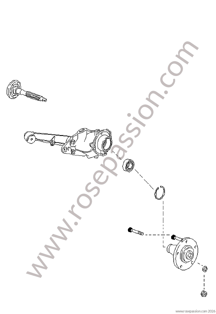 Rear axle assembly / Diagrams for Porsche 944 / 1986 / 944 Turbo M44.50 ...