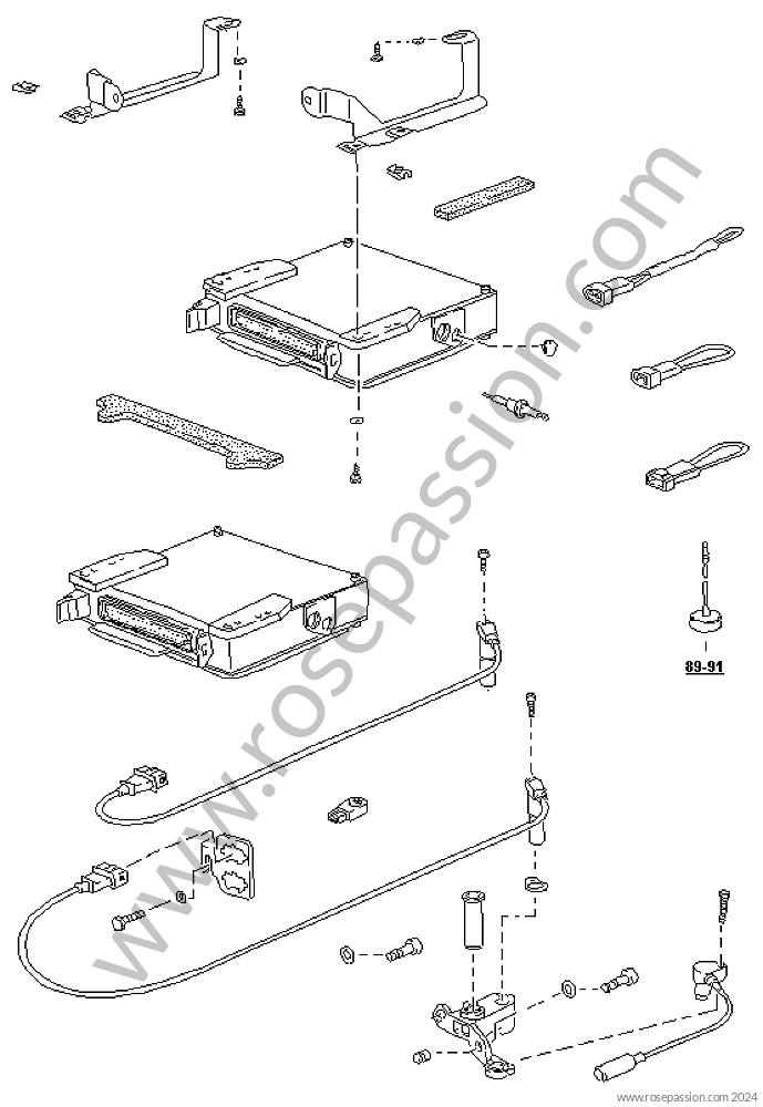 Engine ignition / starter / alternator / Diagrams for Porsche 944