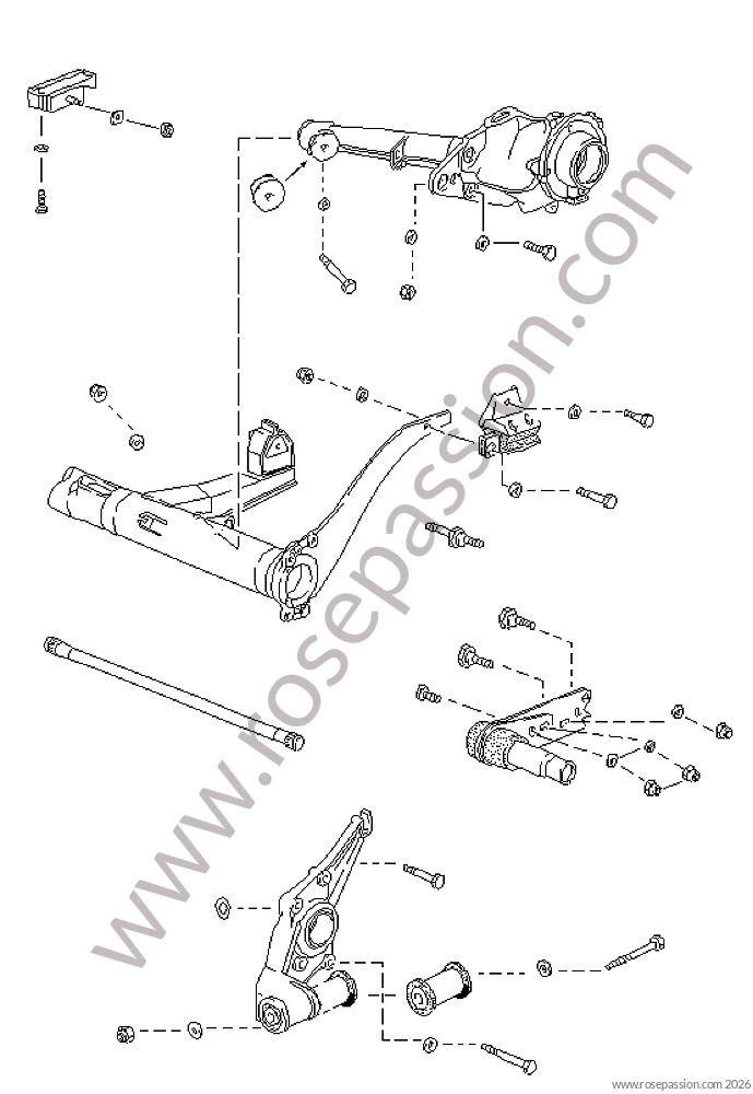 Rear axle assembly / Diagrams for Porsche 944 / 1990 / 944 S2 / Coupe ...