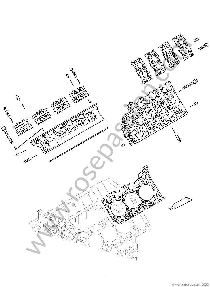 Engine and fuel feed / Casing / gasket for Porsche Cayenne / 958 / 92A ...