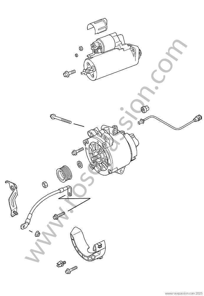 P205712 - 958604112X - Motor de arranque para Porsche Cayenne / 958 ...