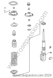 ショックアブソーバー、スタビライザーバー / 図式 XXXに対応 Porsche