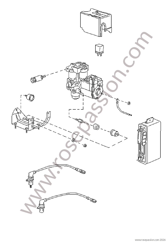 Unit&eacute; hydraulique ABS / capteur ABS / correcteur de freinage pour Porsche 968 &bull; 1993 &bull; 968 &bull; Cabrio &bull; Boite Manuelle 6 Vitesses