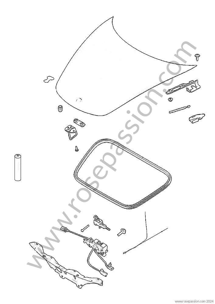 P177261 - 9P1823615 - Bowden cable (99151121701) for Porsche Boxster ...