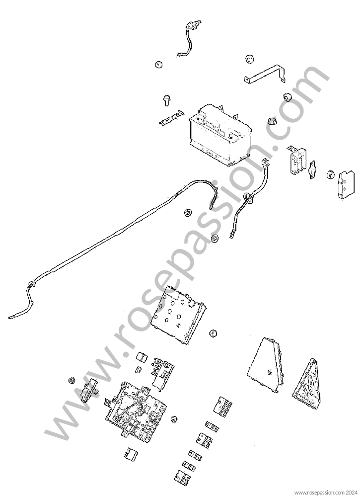 Engine ignition / starter / alternator / Diagrams for Porsche Boxster