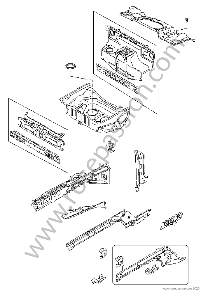 Bodywork / Diagrams for Porsche Cayman / 987C / 2008 / Cayman 2.7 ...