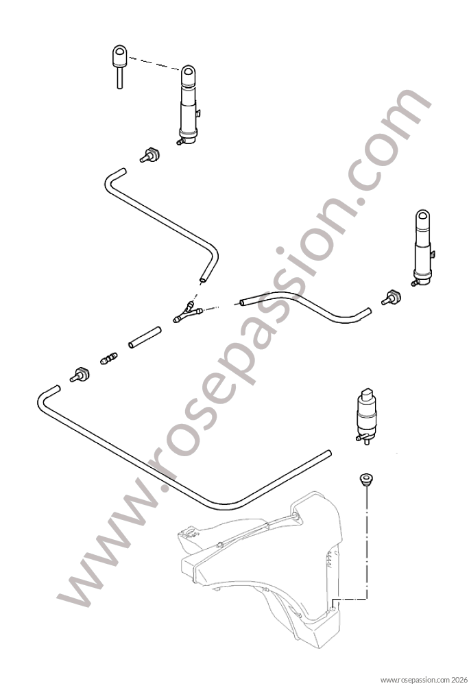 Lave phare / pompe lave phare / gicleur lave phare pour Porsche 997-1 / 911 Carrera &bull; 2006 &bull; 997 C4 &bull; Coupe &bull; Boite Auto