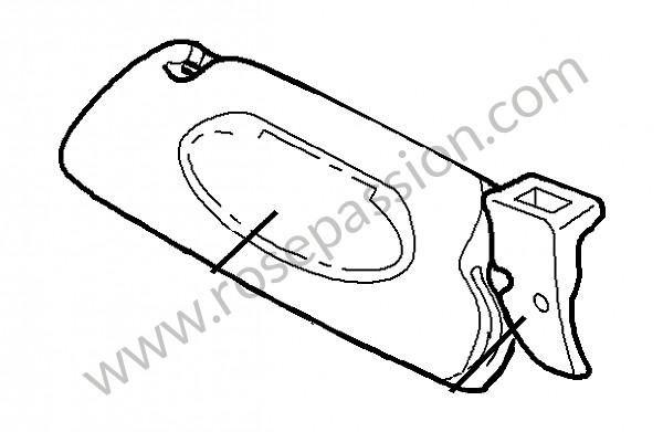P101162 - Sun visor for Porsche 997-2 / 911 Carrera • 2010 • 997 c4 • Cabrio • Manual gearbox, 6 speed