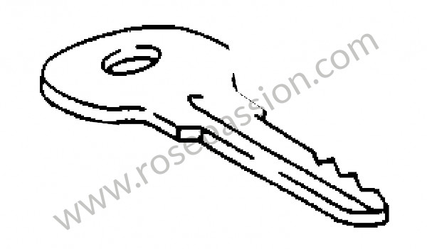 P10140 - Key for Porsche 356B T6 • 1961 • 1600 s (616 / 12 t6) • Roadster b t6 • Manual gearbox, 4 speed