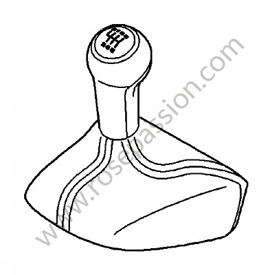 P101670 - Knop voor Porsche 997-1 / 911 Carrera • 2008 • 997 c4 • Targa • Manuele bak 6 versnellingen